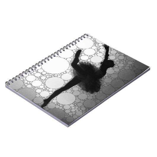 Ballett Schwarz-weißes Tanzen Ballerina Notizblock (Linke Seite)