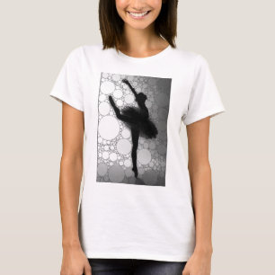 Ballett Schwarz-weißes Tanzen Ballerina T-Shirt