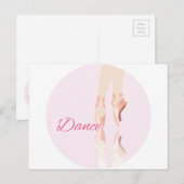 Ballett-Slippers Postkarte (Vorne/Hinten)