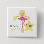 Ballett-Stern-T-Shirts und Geschenke Button (Vorderseite)
