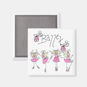 Ballett-T - Shirt und Geschenke Magnet (Vorderseite/Rückseite)