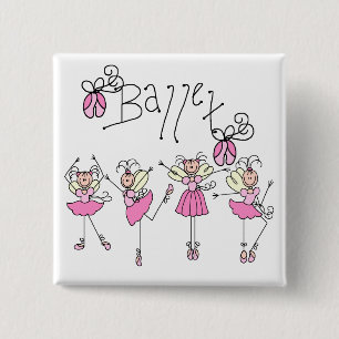 Ballett-T-Shirts und Geschenke Button