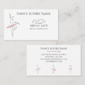Ballett Tanz Ballerina und Swan Beruflich Visitenkarte (Vorne/Hinten)