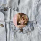 Ballett-Tanz-Button-Anstecknadel Roségold Glitter- Button (Beispiel)