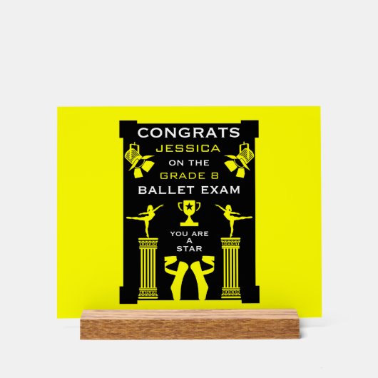 Ballett-Tanz Herzlichen Glückwunsch Acrylschild (Vorderseite)