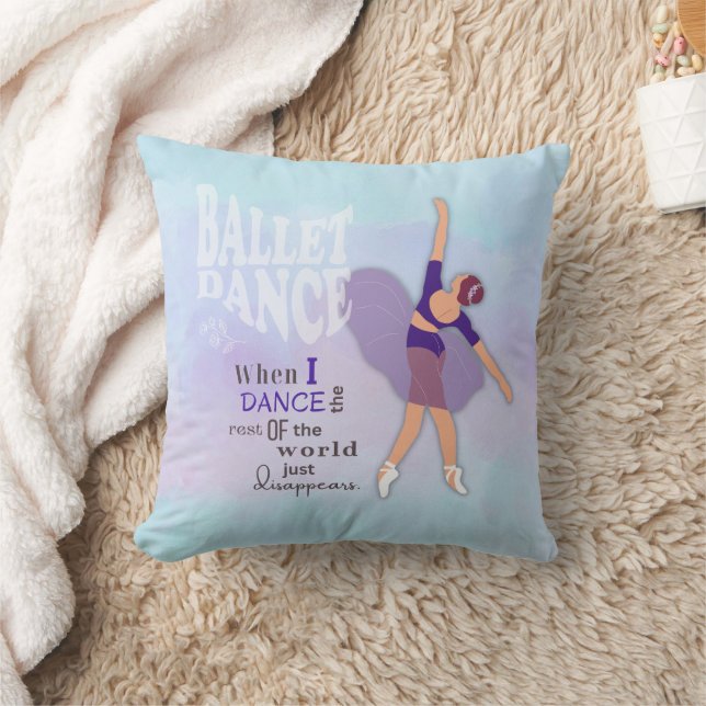 Ballett Tanz Inspiration Square Throw Kissen (Decke)