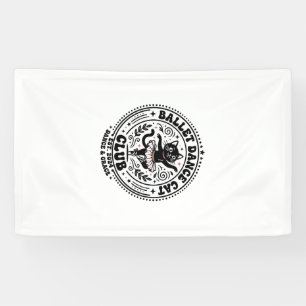 Ballett-Tanz-Katze-Haustierliebhaber-Shirt-Kunst - Banner
