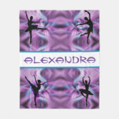 Ballett Tanz Lila Abstrakt Fleece Blankon (Vorderseite)