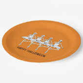 Ballett-Tanz Skelette-Halloween-Party Pappteller (Schrägansicht)