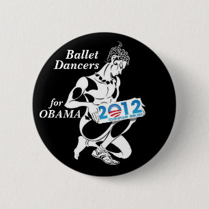 Ballett-Tänzer für Obama 2012 Button