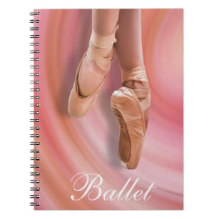 Ballett-Tänzer im Rosa Notizblock