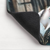 Ballett-Tänzer in einem grünen TuTu und Feen Flüge Mousepad (Ecke)