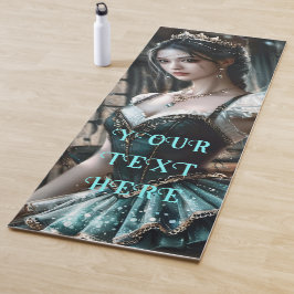 Ballett-Tänzer in einem grünen TuTu und Feen Flüge Yogamatte