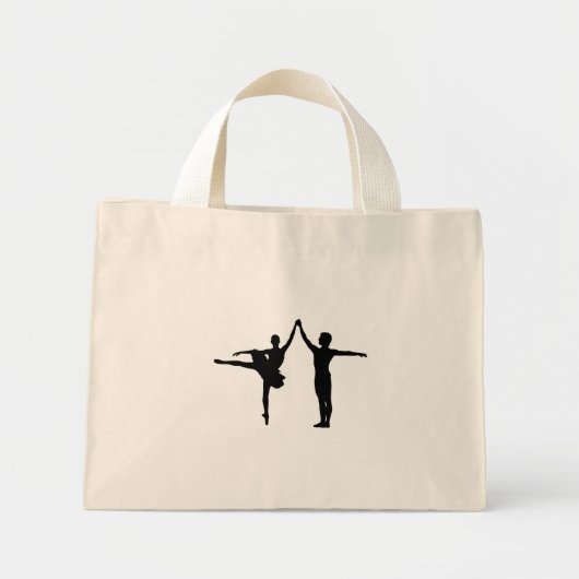 Ballett-Tänzer Mini Stoffbeutel (Vorne)