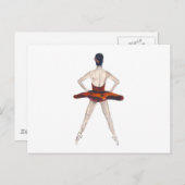 Ballett-Tänzer Postkarte (Vorne/Hinten)