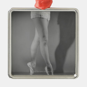 Ballett-Tänzer Silbernes Ornament