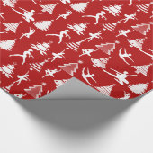 Ballett-Tänzer-und Weihnachtsbäume Geschenkpapier (Ecke)