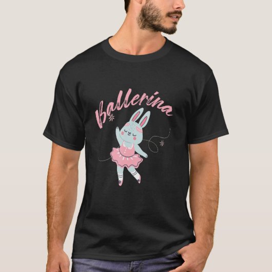Ballett Tänzerin Ballerina Rabbit Bunny Dance Musi T-Shirt (Vorderseite)