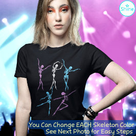 Ballett Tanzskelett gruselig geile Halloween T-Shirt