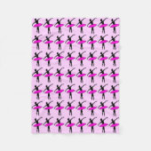 Ballett Tanzstudio Lehrer Rosa Ballerina Kostüm Fleecedecke (Vorderseite)