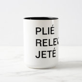 Ballett-Tasse Plié, Relevé, Jeté Zweifarbige Tasse (Mittel)