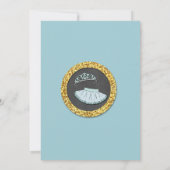 Ballett Tiara Tutu Aquamariner Glitzer Geburtstags Einladung (Rückseite)