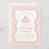 Ballett Tutu Geburtstag Einladung (Vorne/Hinten)