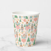 Ballett und Fairies auf Creme-Hintergrund Pappbecher (Rechts)