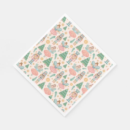 Ballett und Fairies auf Creme-Hintergrund Serviette (Ecke)