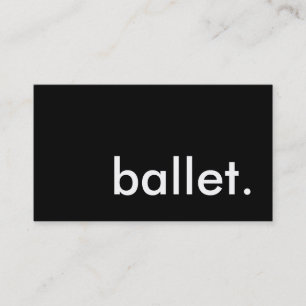 Ballett. Visitenkarte