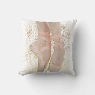 Ballett-Zehe-Schuhe - rosa Goldweiß Kissen