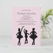 Ballettaufforderung Einladung (Stehend Vorderseite)