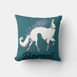 Ballettborzoi-aquamarines Kissen