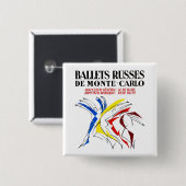 Ballettbusse - Abstrakter Dancer Lover Art Button (Vorne & Hinten)
