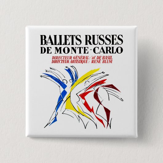 Ballettbusse - Abstrakter Dancer Lover Art Button (Vorderseite)