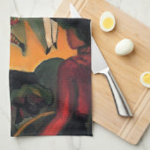 Ballettbusse, russisches Ballett mit August Macke Geschirrtuch (Viertel Falte)