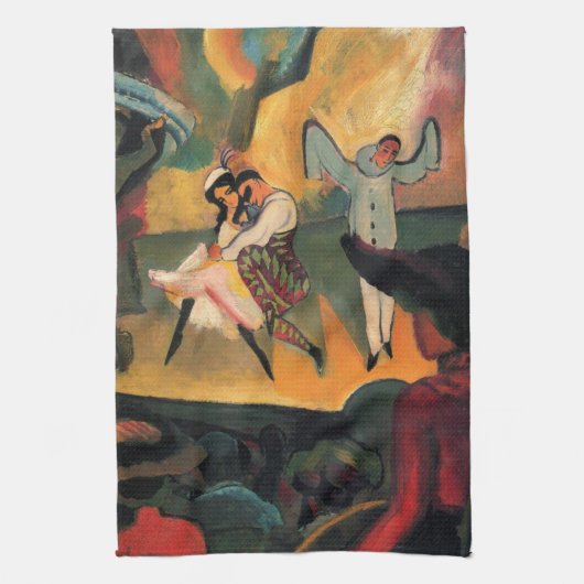 Ballettbusse, russisches Ballett mit August Macke Geschirrtuch (Vertikal)