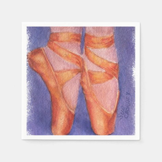 BALLETTENSCHUHE PAPIER NAPKINS SERVIETTE (Vorderseite)