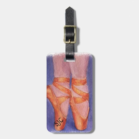 BALLETTENSCHUHE PERSONALISIERTER GEPÄCKTAG GEPÄCKANHÄNGER (Vorderseite vertikal)