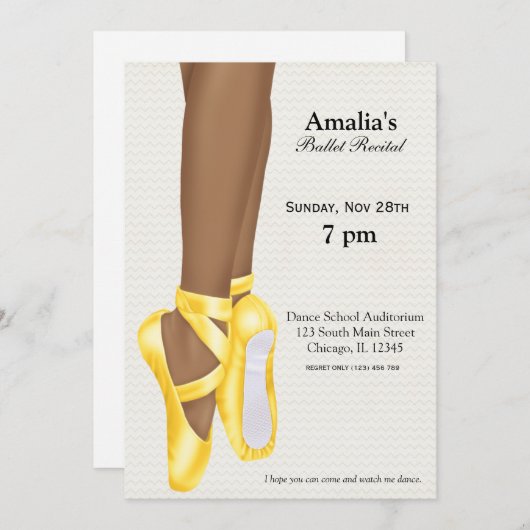 BallettErwägung Einladung (Vorne/Hinten)