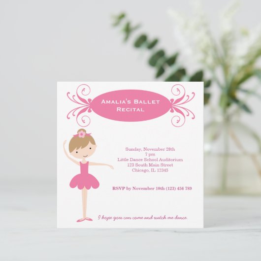 BallettErwägung Einladung (Stehend Vorderseite)