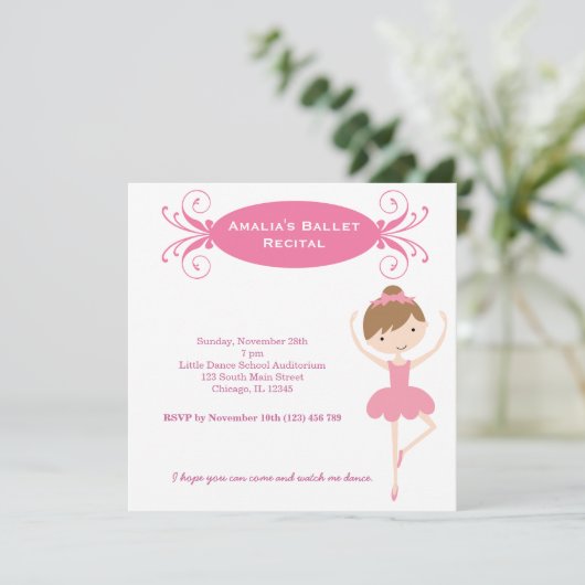 BallettErwägung Einladung (Stehend Vorderseite)