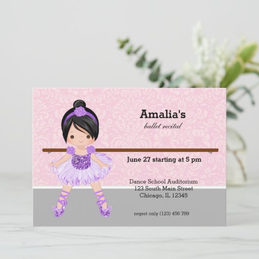 BallettErwägung Einladung (Stehend Vorderseite)