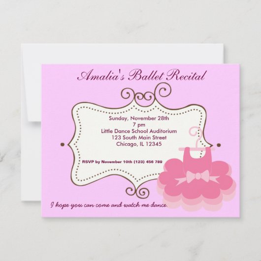 BallettErwägung Einladung (Vorderseite)