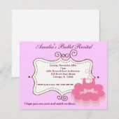 BallettErwägung Einladung (Vorne/Hinten)