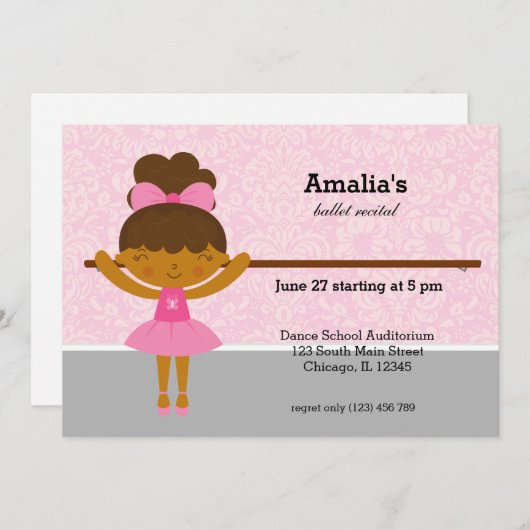 BallettErwägung Einladung (Vorne/Hinten)