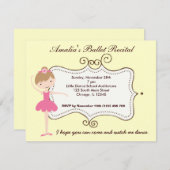 BallettErwägung Einladung (Vorne/Hinten)