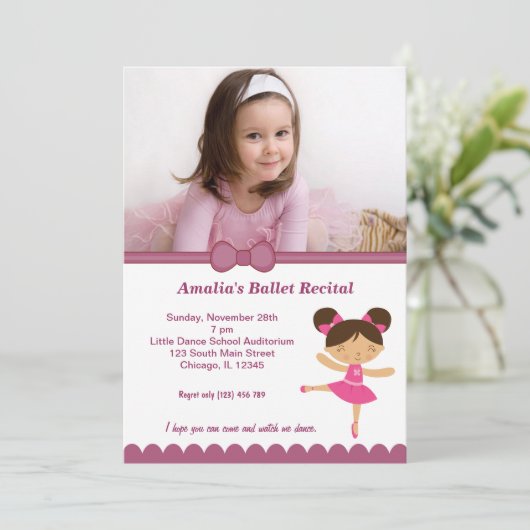 BallettErwägung Einladung (Stehend Vorderseite)