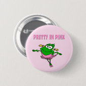 Ballettfrosch Hübsch in Rosa Button (Vorne & Hinten)