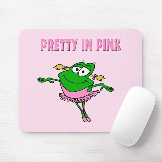 Ballettfrosch Hübsch in Rosa Mousepad (Mit Mouse)